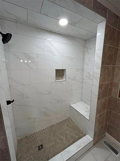 New Bathroom Tiles Installation