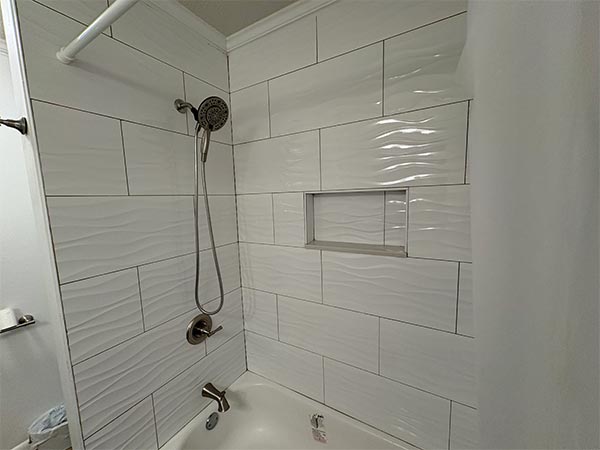New Bathroom Wall Tiles Installation